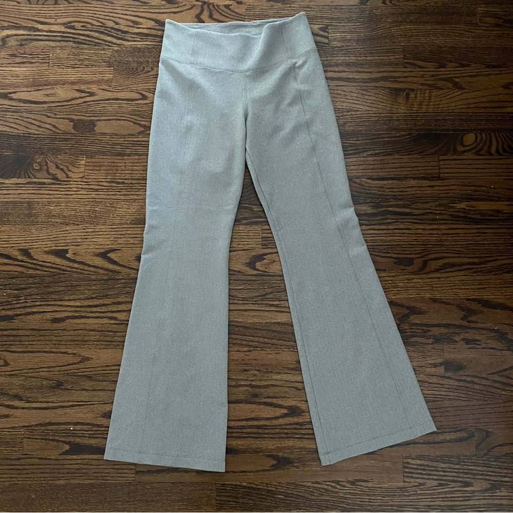 Athleta Delancey Herringbone Flare Pants Size Medium Women's Stretch Wide Leg